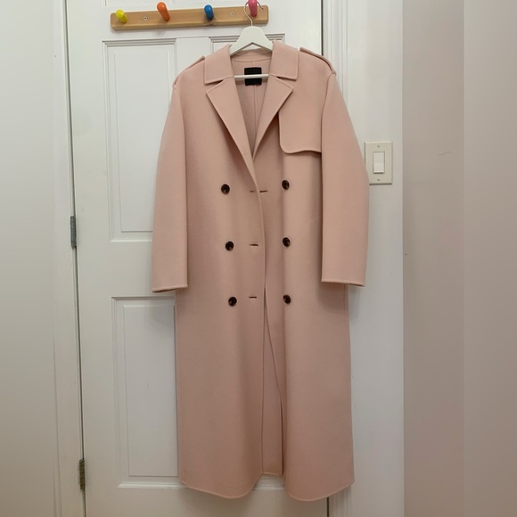 Theory Double Breasted Overcoat in Double Face Wool Cashmere - Picture 4 of 6